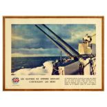 War Poster English Warships Les Navires WWII