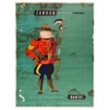 Travel Poster Qantas Airline Canada BOAC TEAL Mountie Harry Rogers