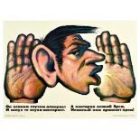 Propaganda Poster Rumours Gossip Nonsense USSR