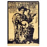 Advertising Poster American Folk Country Music Festival Germany