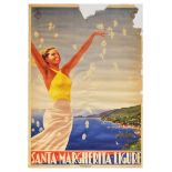 Travel Poster ENIT Santa Margherita Ligure Genoa Art Deco