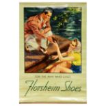 Advertising Poster Florsheim Shoes Brogues Lake Pier Boat