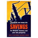 Propaganda Poster Transform Money Into National Savings UK