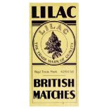 Advertising Poster Lilac British Matches Tree