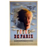 Travel Poster Cassandre Fetes de Paris Festival Art Deco