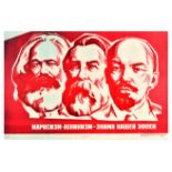 Propaganda Poster Marxism Leninism Marx Lenin Engels