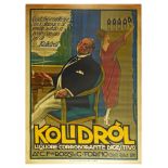 Advertising Poster Kolidrol Digestive Alcohol Liqueur Cigar Italy Gentleman