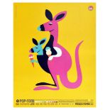 Advertising Poster Kangaroo Joey Pop Art French Paper Mill