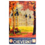 Travel Poster SNCF Railway Cheverny Chateaux de le Loire France