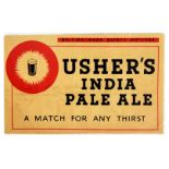 Advertising Poster Ushers IPA Indian Pale Ale Matches Beer