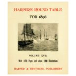 Advertising Poster Harpers Round Table Magazine Naval Battle