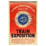 Advertising Poster Alsace Lorraine Railway Art Deco Train Exposition
