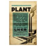 Advertising Poster LNER Railway Plant Factory Newbould Art Deco