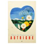 Travel Poster Austria Mountains Wildflowers Wagula