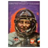 Propaganda Poster Soviet Space Station Interkosmos Hermaszewski Poland