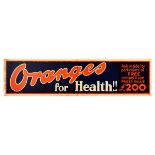 Advertising Poster Oranges for Health Fruit Vitamins