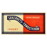 Advertising Poster Sakerhets Tandstickor Matches Art Deco