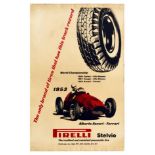 Advertising Poster Pirelli Ascari Alfa Romeo Ferrari F1 Car Racing