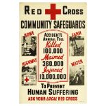 Propaganda Poster Red Cross Community Safeguards Protection Safety Relief