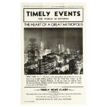 Advertising Poster Timely Events New York Metropolis