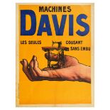 Advertising Poster Davis Sewing Machine Crafting Fabric