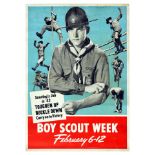 Propaganda Poster Boy Scout Week WWII Toughen Up Victory