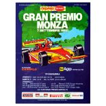 Sport Poster Monza Grand Prix 1980 Auto Racing