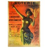 Advertising Poster Lottery Theatre Drama France Bellle Epoque