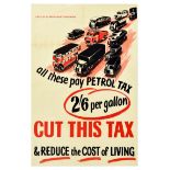 Propaganda Poster Petrol Tax Motor Agents Association RMI