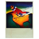 Sport Poster Moscow Olympics 1980 Skiing Levis