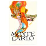 Travel Poster Monte Carlo Formula One Grand Prix Casino F1 Carpenter
