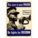 War Poster This Man is Your Friend Ethiopian WWII