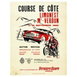 Sport Poster Course de Cote Motor Car Racing Verdun France