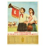 Sport Poster Communist Party Czech Homeland Defence