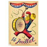 Advertising Poster National Lottery Bastille France Derouet Lesacq