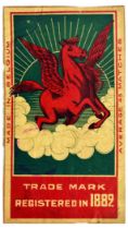 Advertising Poster Red Pegasus Matches Belgium