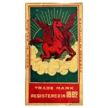 Advertising Poster Red Pegasus Matches Belgium