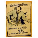 Propaganda Poster WWII Anti Semitic The New York Times Press