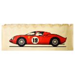 Advertising Poster Ferrari 250LM Sports Car Racing F1