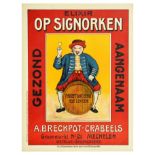 Advertising Poster Op Signorken Elixir Belgian Alcohol Liquor