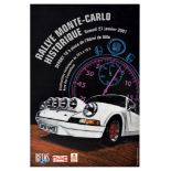 Sport Poster Rallye Monte Carlo Classic Car Racing Porsche 911