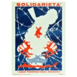 Propaganda Poster Solidarity Palestine Liberation Chile
