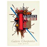 Advertising Poster Mathieu Abstract Galerie Charpentier Art Exhibition