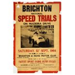 Sport Poster Brighton National Speed Trials Car Motorcycle Racing Madeira Drive