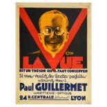 Advertising Poster Perfect Eye Glasses Art Deco France Optician La Vue