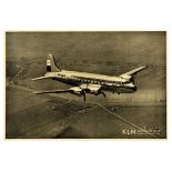 Advertising Poster KLM Airline Flying Dutchman Douglas DC4 Plane