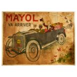 Advertising Poster Felix Mayol Mors Barrere Vintage Automobile