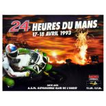 Sport Poster 24 Hours Le Mans Motrocycle Racing Kawasaki