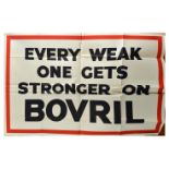 Advertising Poster Bovril Beef Hot Drink Weak Get Stronger