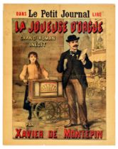 Advertising Poster Petit Journal Organ Player Xavier De Montepin
